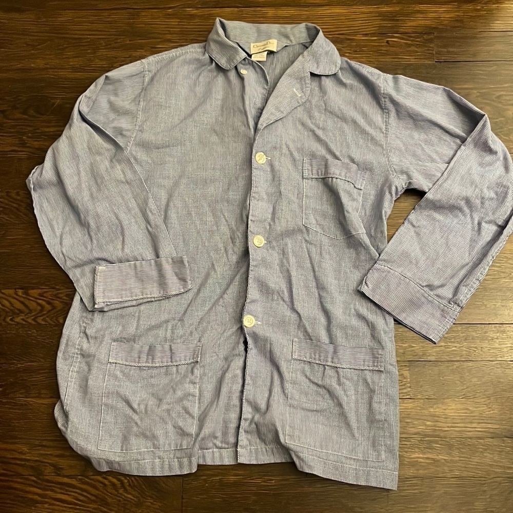 Christian Dior Pyjama blue checkered top